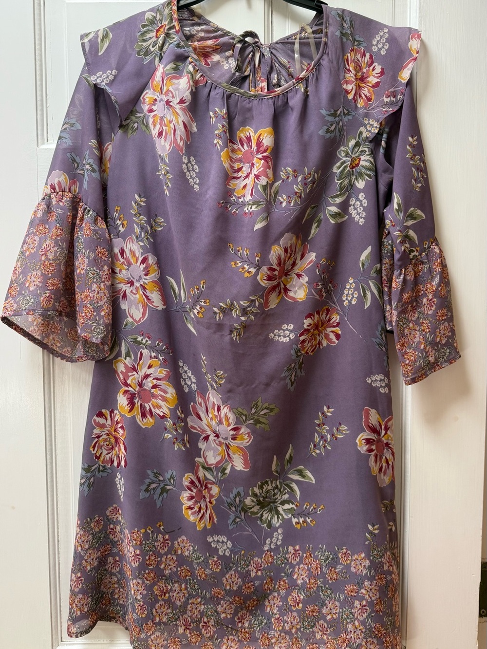 Blue Rain Lavender Floral Boho Dress